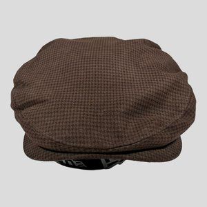 Men' Dockers L/XL Fleece Lined Newsboy Cabbie Driving Cap Brown